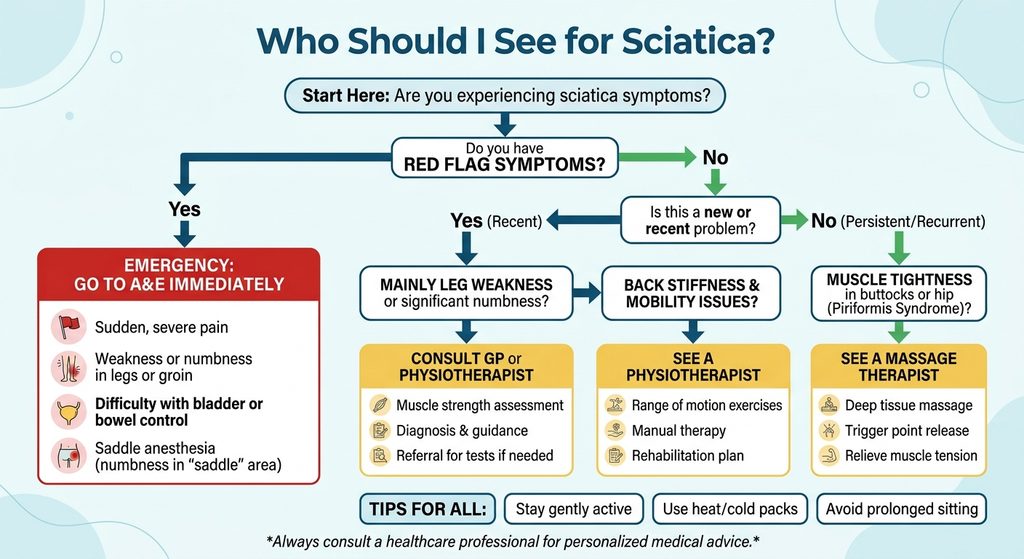 Sciatica Treatment: Chiropractor, Physiotherapist or Massage, Which Helps Most?